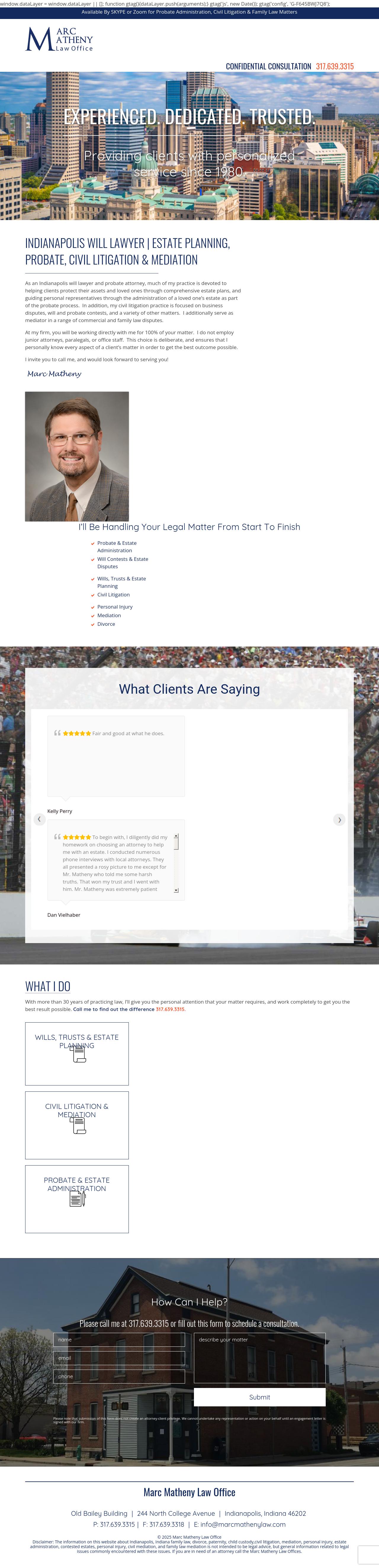 Marc Matheny Law Offices - Indianapolis IN Lawyers