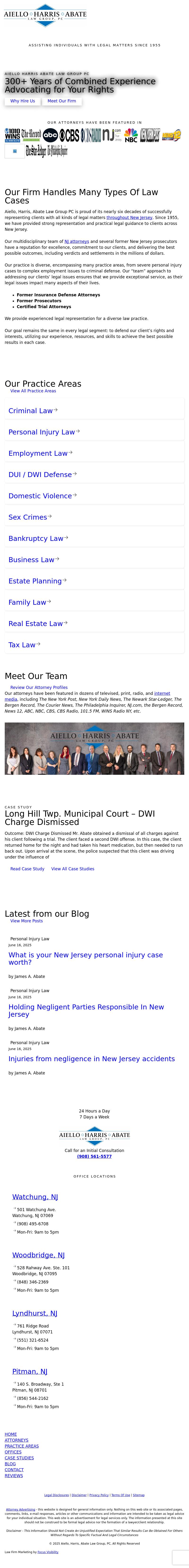 Aiello, Harris, Marth, Tunnero, Pastor & Schiffman, PC Attorneys At Law - Flemington NJ Lawyers